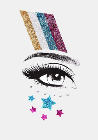 Rainbow Unicorn Face Stickers