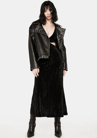 Lunar Embraces Velvet Maxi Dress