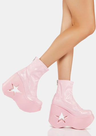 Pink Dynamite-100 Platform Boots