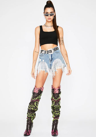 Saddle Up Sis Fringe Shorts