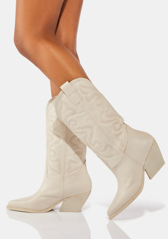 White West Cowboy Boots