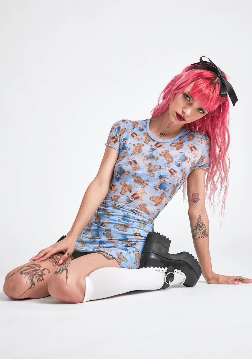 Soft Double Stuffed Mesh Tee