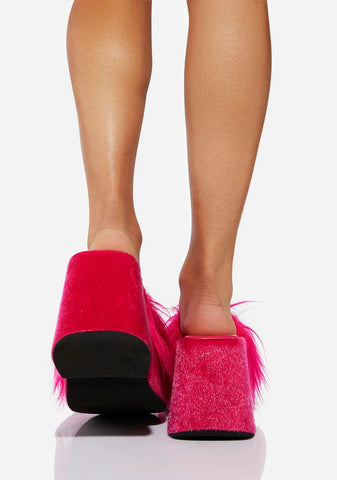 Runaway Rebel Faux Fur Slides