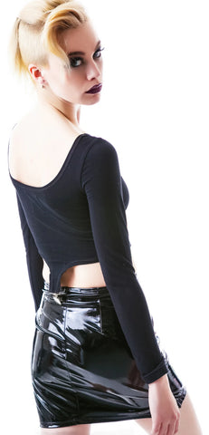 Slick PVC Zipper Skirt