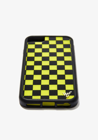 Yellow Checkers iPhone Case
