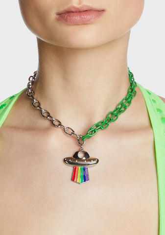 Alien Abduction Chain Necklace