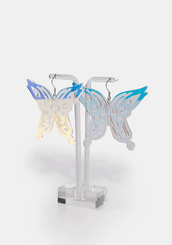 Radiant Butterfly Iridescent Earrings
