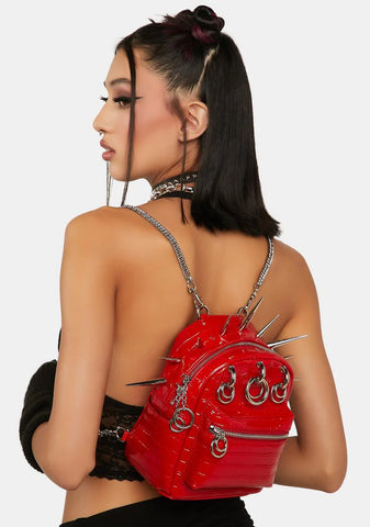Red OG Spikey Mini Bag