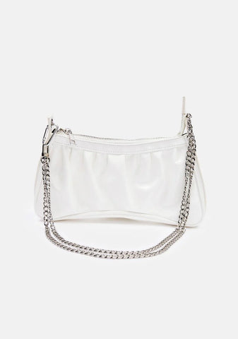 Filter Ruched PVC Shoulder Bag