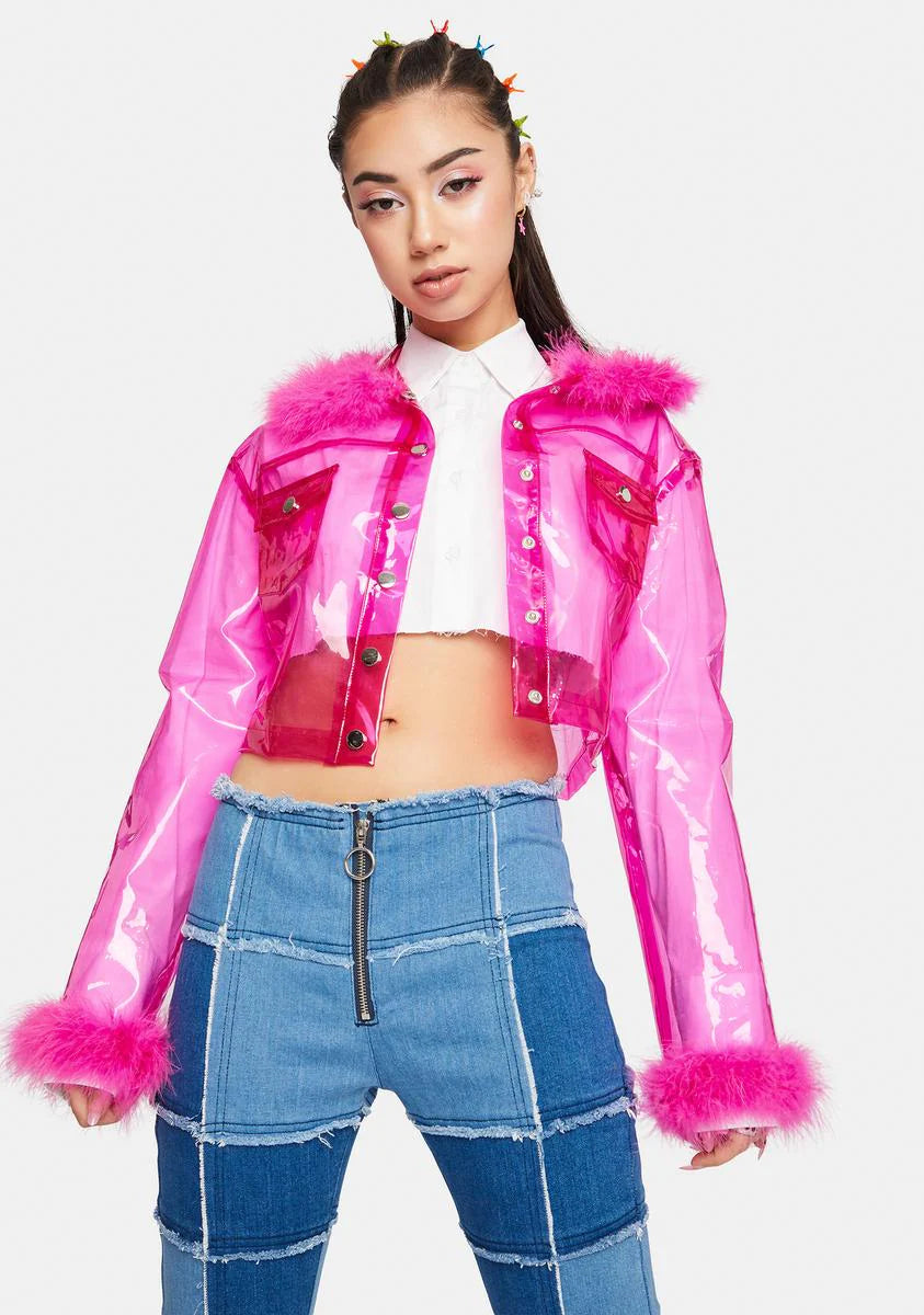 Planet Her Vinyl Trucker Jacket