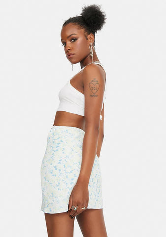 Sky Discovering Why Paisley A-Line Skirt