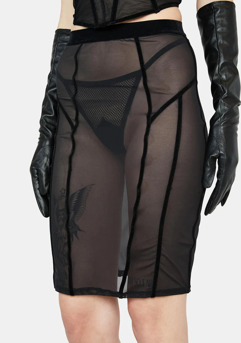 Sara Lace Up Pencil Skirt