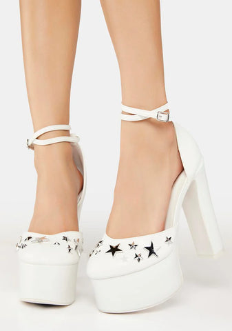 Starry Platform Heels
