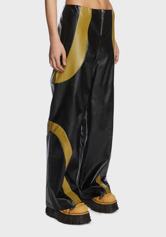Factory Vegan Leather Trousers