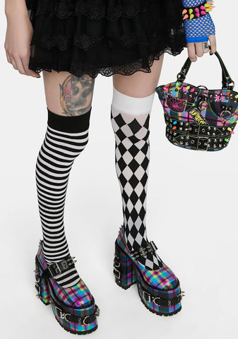 Paint The Town Plaid Mary Janes