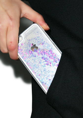 Falling Hearts Glitterfalls iPhone Case