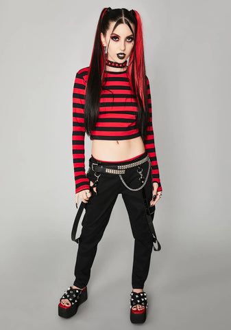 World Of Misery Striped Top