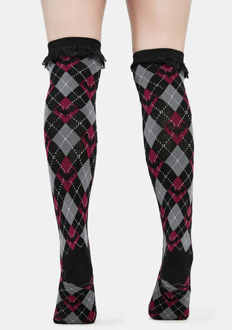 Bat To School Knee-High Socks
