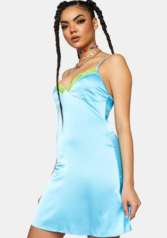 In The Day Satin Mini Dress