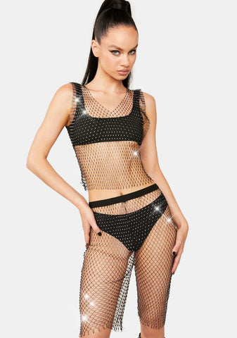 Blackout Bring The Bling Biker Shorts