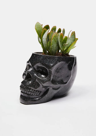 Dead Things Grow Skull Planter