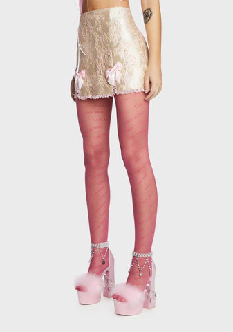 High Class Heiress Brocade Mini Skirt