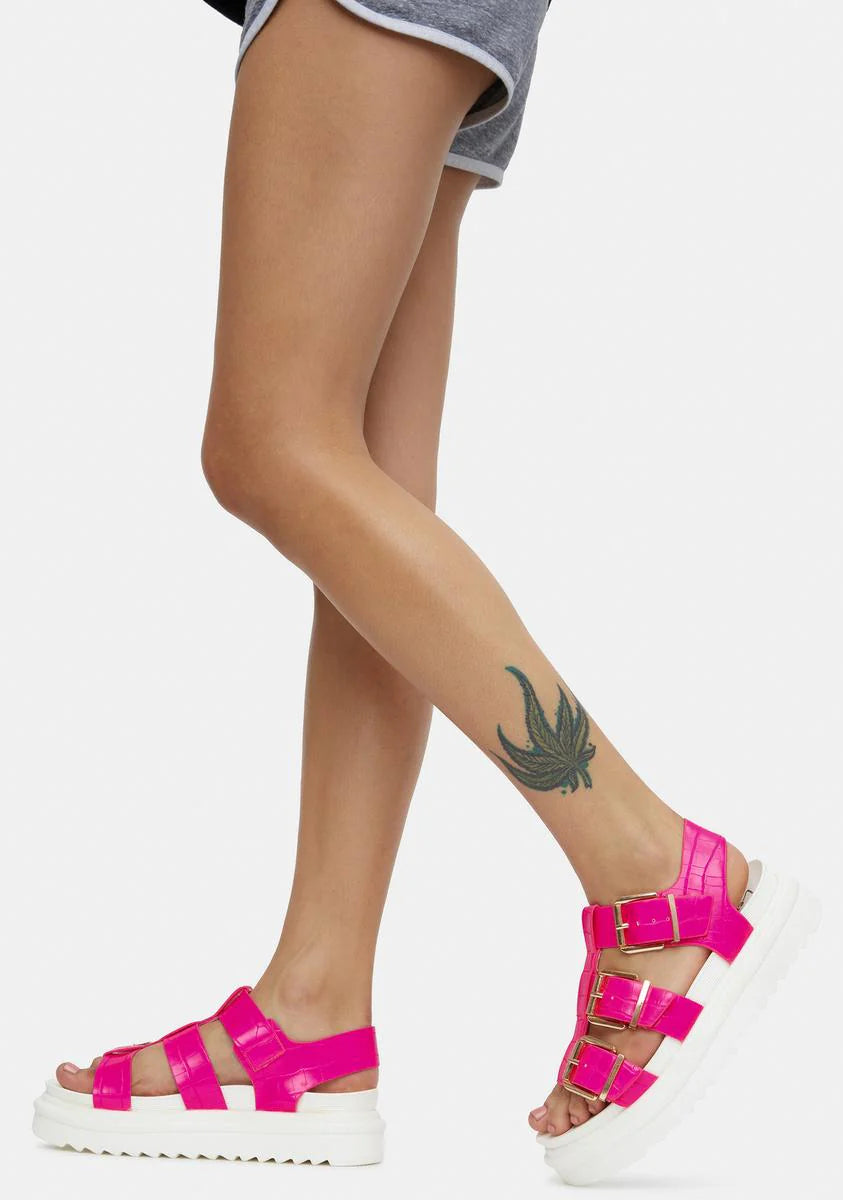 Pink Laeticia Gladiator Sandals