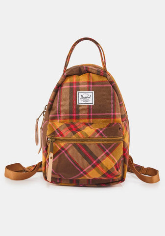 Chestnut Plaid Nova Mini Backpack