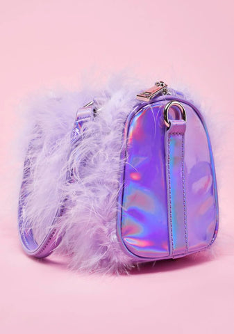 Lavender Shagadelic Mini Crossbody Purse
