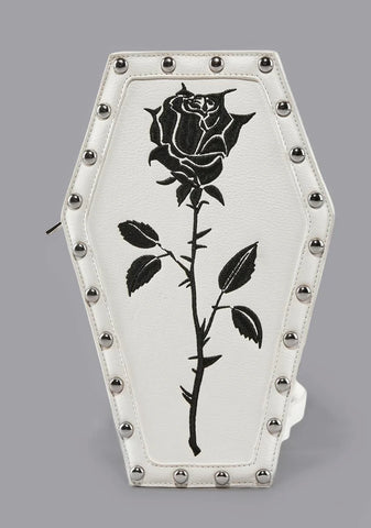 Ivory Rose Resurrection Coffin Backpack