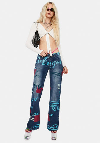 Always Trouble Contrast Stitch Crop Top