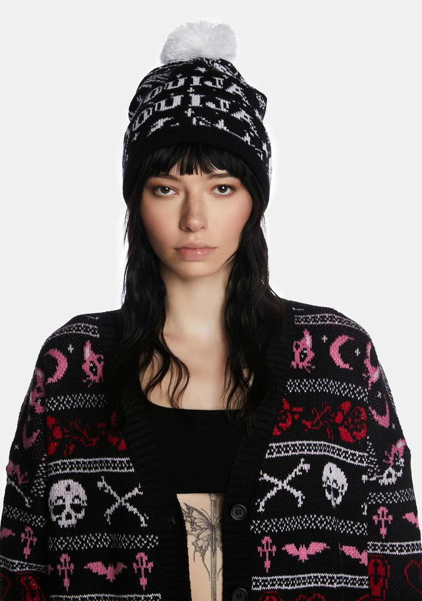 Ouija Pom Pom Beanie
