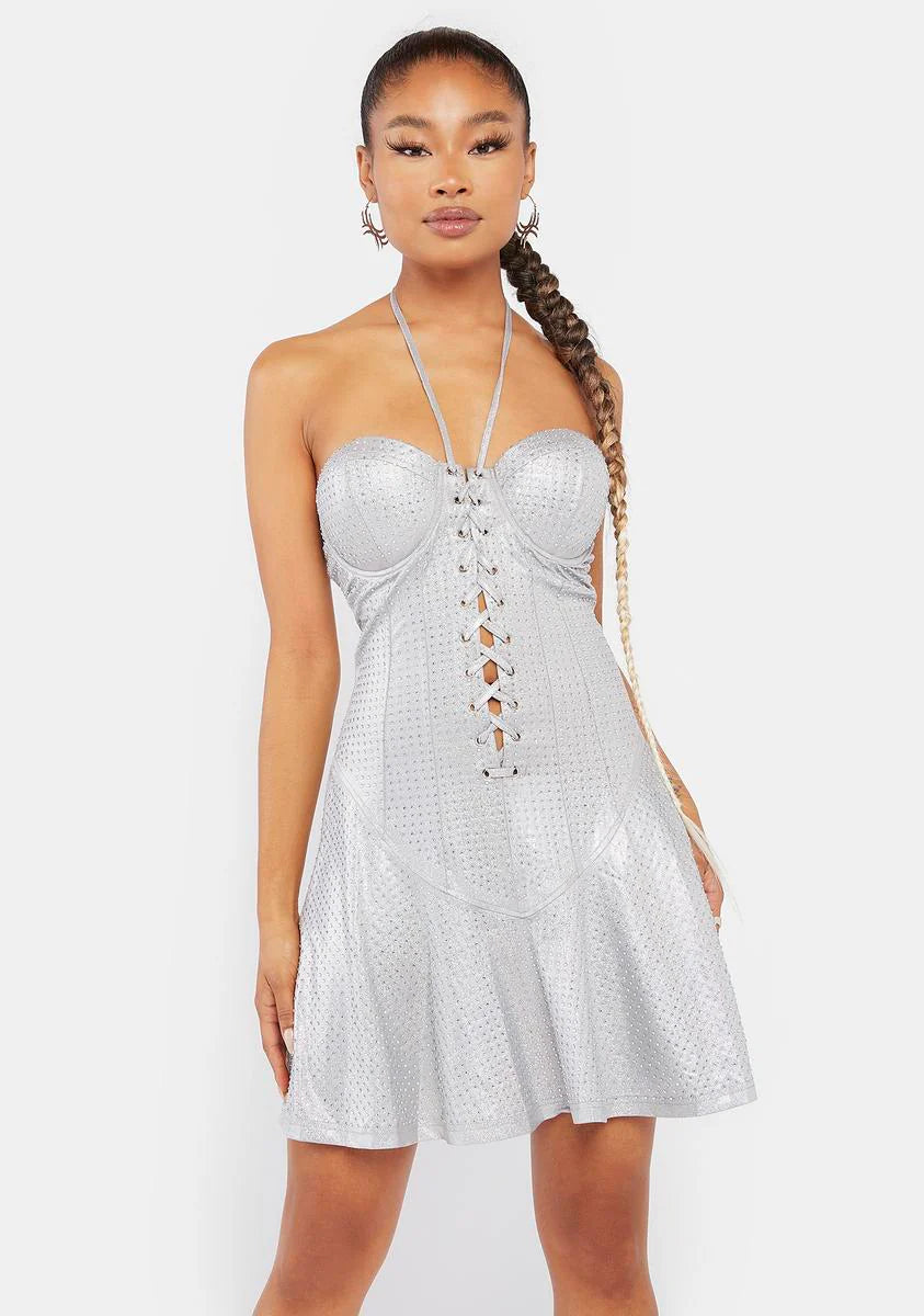 My Legacy Rhinestone Mini Dress