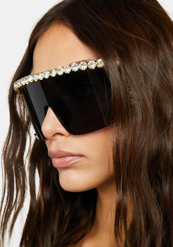 Midnight Melting Point Shield Sunglasses