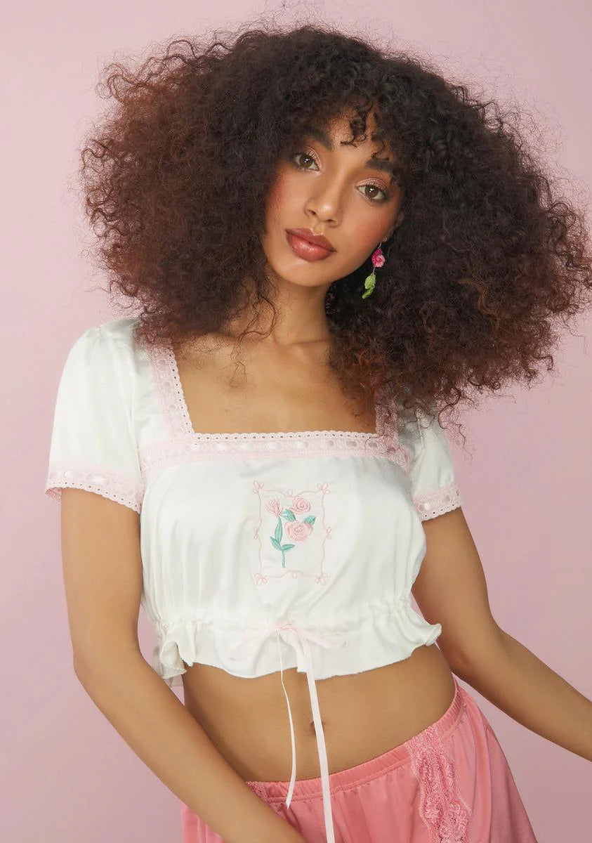 Enjoy The Little Things Floral Crop Top