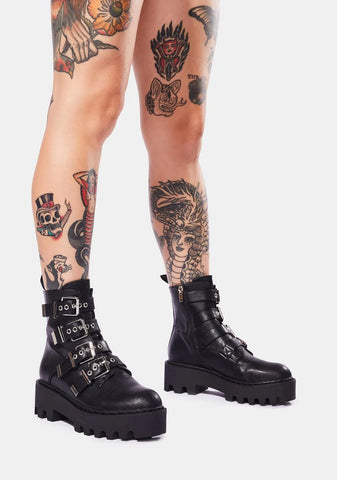 Baddie Buckle Boots
