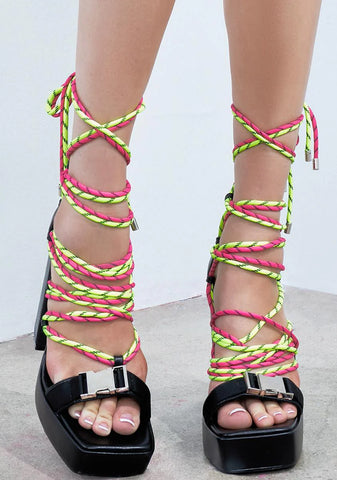 Tried & True Bungee Lace-Up Heels