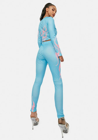 Turn It Up Flame Print Leggings Set