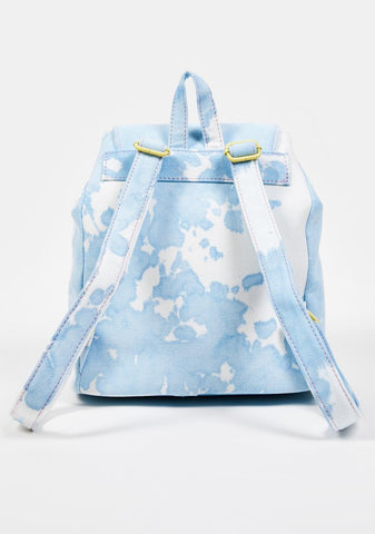 X Loungefly Blue Acid Wash Denim Backpack