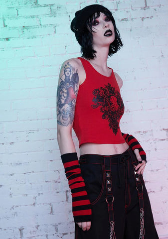 Love Never Dies Graphic Crop Tank