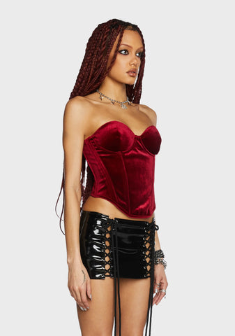 Bloodlust Velvet Corset Top