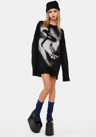 Evil Tricks Intarsia Sweater
