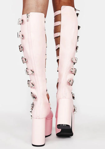 Almighty Platform Knee High Boots
