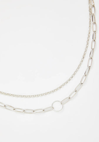 Platinum Pricey Passions Layered Necklace