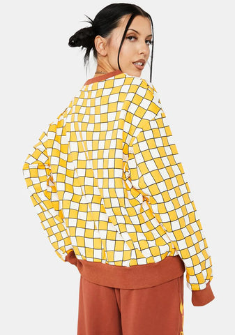 Groovy Tile Crewneck Sweater