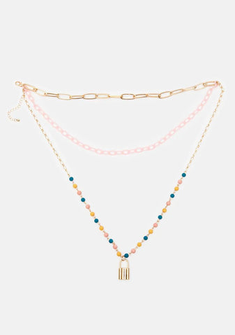 Locked Secrets Chain Necklace