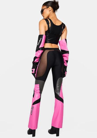 Pink Moto Mesh Pants