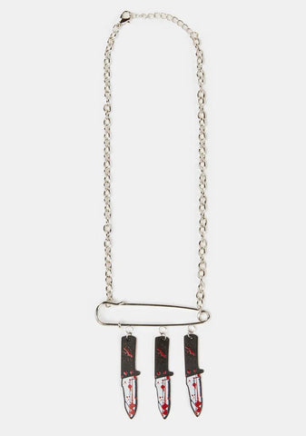 You're Next Knife Necklace
