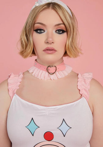 Down To Play Ruffle Choker