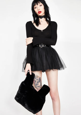 Onyx Living Luxe Faux Fur Bag